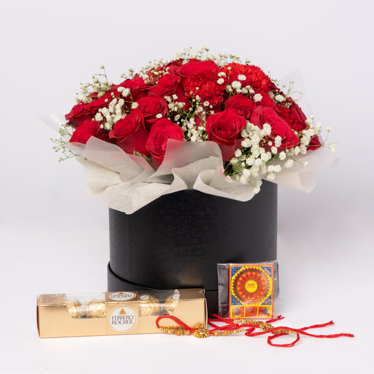 Crimson Delight Rakhi Gift Set